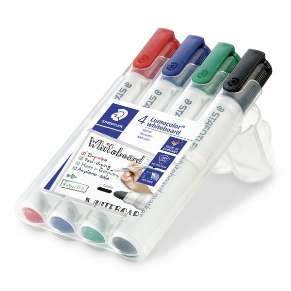 ESTUCHE 4 MARCADORES PIZARRA LUMOCOLOR MARKER 351 TRAZO 2MM. SURTIDOS STAEDTLER 351 WP4 2 ESTUCHE 4 MARCADORES PIZARRA LUMOCOLOR MARKER 351 TRAZO 2MM. SURTIDOS STAEDTLER 351 WP4 - Imagen 2