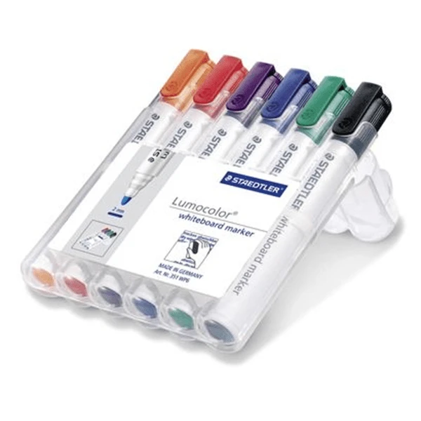ESTUCHE 6 PZAS LUMOCOLOR WHITEBOARD MARKER 351. SURT. STAEDTLER 351 WP6 1 ESTUCHE 6 PZAS LUMOCOLOR WHITEBOARD MARKER 351. SURT. STAEDTLER 351 WP6