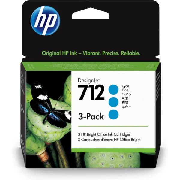 HP 712 3-PACK 29-ML CYAN DESIGNJET INK CARTRID GE 2 HP 712 3-PACK 29-ML CYAN DESIGNJET INK CARTRID GE - Imagen 2