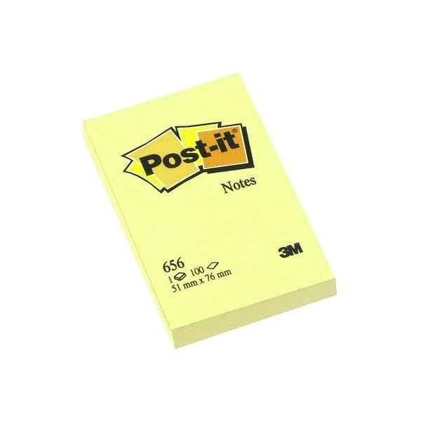 PACK 12 BLOC DE NOTAS ADHESIVAS AMARILLAS 100 HOJAS 51X76 POST-IT 3M656 2 PACK 12 BLOC DE NOTAS ADHESIVAS AMARILLAS 100 HOJAS 51X76 POST-IT 3M656 - Imagen 2