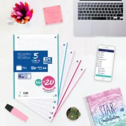 RECAMBIO 10020 HOJAS PAQUETE A4 5X5 5 COLORES DE BANDA PASTEL OXFORD 400146851 7 RECAMBIO 10020 HOJAS PAQUETE A4 5X5 5 COLORES DE BANDA PASTEL OXFORD 400146851 -tienda EPSON 400146851 pic 2