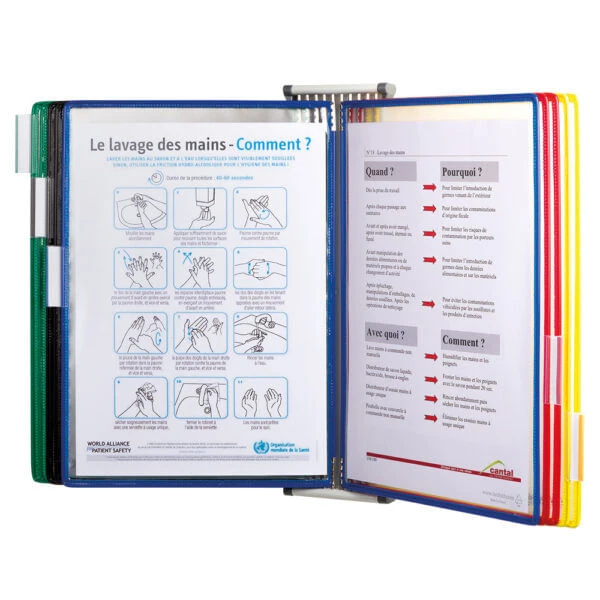 EXPOSITOR DE PARED PARA CATALOGOS CON 10 FUNDAS A4 COLOR SURTIDO TARIFOLD 414109 4 EXPOSITOR DE PARED PARA CATALOGOS CON 10 FUNDAS A4 COLOR SURTIDO TARIFOLD 414109 - Imagen 4