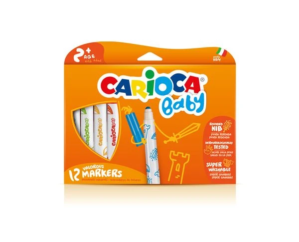 CAJA 12 ROTULADORES VALOROUS MARKER CARIOCA BABY 42814 2 CAJA 12 ROTULADORES VALOROUS MARKER CARIOCA BABY 42814 - Imagen 2