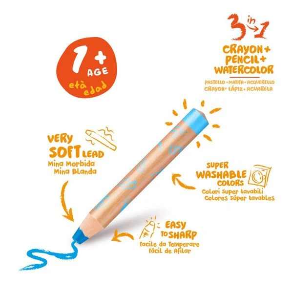 CAJA 10 LAPICES 3 EN 1 SACAPUNTAS CARIOCA BABY 42818 4 CAJA 10 LAPICES 3 EN 1 SACAPUNTAS CARIOCA BABY 42818 - Imagen 4