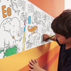 SET COLORING ROLL ABC 200 X 30 CM 8 LAPICES CARIOCA 42979 -tienda EPSON 42979 pic 2