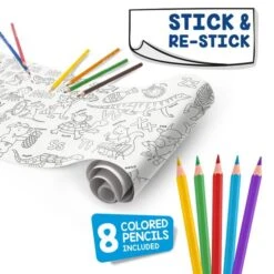 SET COLORING ROLL ABC 200 X 30 CM 8 LAPICES CARIOCA 42979 -tienda EPSON 42979 pic 4