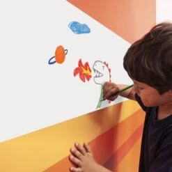 SET COLORING ROLL WHITE 200 X 30 CM 8 LAPICES CARIOCA 42980 -tienda EPSON 42980 pic 2