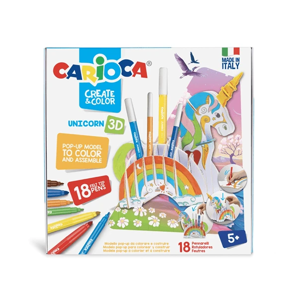 SET CREATE-COLOR UNICORN 3D CARIOCA 42986 1 SET CREATE-COLOR UNICORN 3D CARIOCA 42986