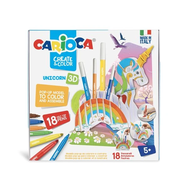 SET CREATE-COLOR UNICORN 3D CARIOCA 42986 2 SET CREATE-COLOR UNICORN 3D CARIOCA 42986 - Imagen 2