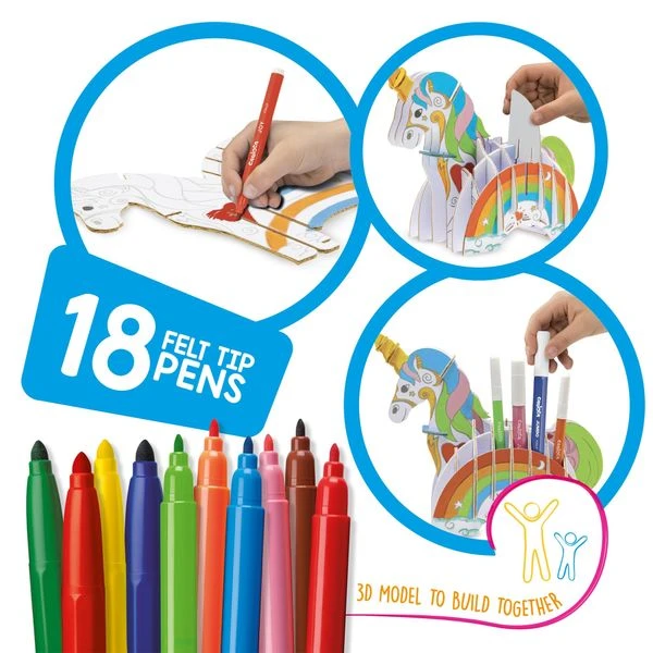 SET CREATE-COLOR UNICORN 3D CARIOCA 42986 4 SET CREATE-COLOR UNICORN 3D CARIOCA 42986 - Imagen 4