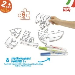 SET BABY COLORING PUZZLE TRANSPORTS CARIOCA 43080 -tienda EPSON 43080 pic 4