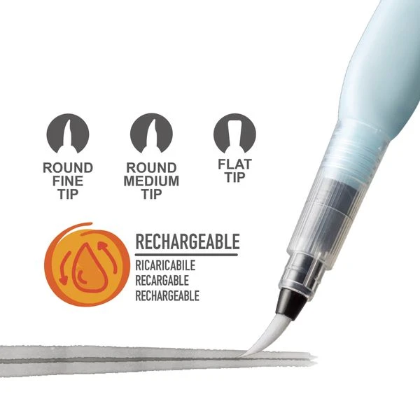 BOLSA WATER BRUSH PINCEL ACUARELABLE 3 UDS CARIOCA 43170 4 BOLSA WATER BRUSH PINCEL ACUARELABLE 3 UDS CARIOCA 43170 - Imagen 4