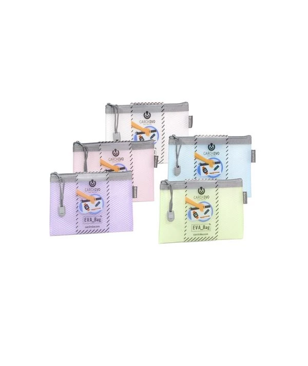 PACK 12 BOLSAS CREMALLERA EVA-BAG TAMANO A5 COLORES SURTIDOS CARCHIVO 45012099 2 PACK 12 BOLSAS CREMALLERA EVA-BAG TAMANO A5 COLORES SURTIDOS CARCHIVO 45012099 - Imagen 2