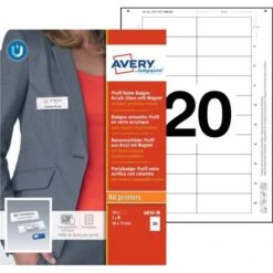 CAJA 10 PORTANOMBRES PROFIL BADGE CON IMANï½27 X 75 MM AVERY 4836-M 7 CAJA 10 PORTANOMBRES PROFIL BADGE CON IMANï½27 X 75 MM AVERY 4836-M -tienda EPSON 4836 M pic 3