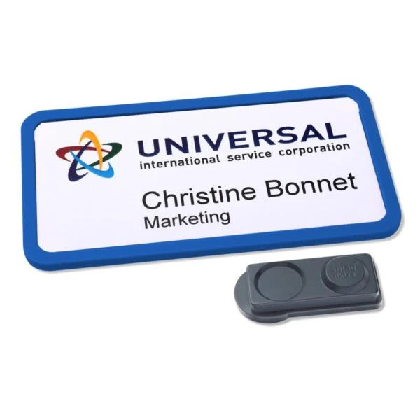 CAJA 10 PORTANOMBRES OFFICE BADGE AZUL CON IMAN EXTRA FUERTEï½37 X 75 MM AVERY 4839B-L 2 CAJA 10 PORTANOMBRES OFFICE BADGE AZUL CON IMAN EXTRA FUERTEï½37 X 75 MM AVERY 4839B-L - Imagen 2