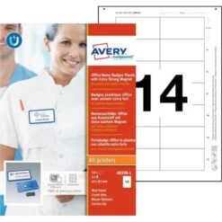 CAJA 10 PORTANOMBRES OFFICE BADGE AZUL CON IMAN EXTRA FUERTEï½37 X 75 MM AVERY 4839B-L 7 CAJA 10 PORTANOMBRES OFFICE BADGE AZUL CON IMAN EXTRA FUERTEï½37 X 75 MM AVERY 4839B-L -tienda EPSON 4839B L pic 3