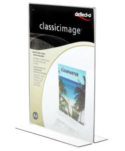 PORTANOMBRES DE SOBREMESA 21X8 CM. TRANSPARENTE DEFLECTO 48701