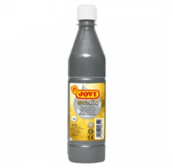 BOTELLA TEMPERA LIQUIDA 500 ML METALIC-PLATA JOVI 50637