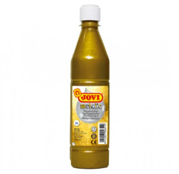BOTELLA TEMPERA LIQUIDA 500 ML METALIC-ORO JOVI 50638 2 BOTELLA TEMPERA LIQUIDA 500 ML METALIC-ORO JOVI 50638 - Imagen 2