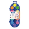 ESTUCHE 12 PASTILLAS ACUARELAS FLUO Y METAL 30MM CON PINCEL MILAN 531512
