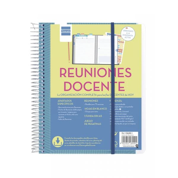 LIBRETA REUNIONES DOCENTE 1 4 ESPANOL ATEMPORAL FINOCAM 5340800 2 LIBRETA REUNIONES DOCENTE 1 4 ESPANOL ATEMPORAL FINOCAM 5340800 - Imagen 2