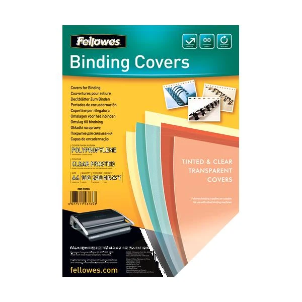 PACK 100 PORTADAS POLIPROPILENO 280 MICRAS TRANSLUCIDO FELLOWES 5376503 2 PACK 100 PORTADAS POLIPROPILENO 280 MICRAS TRANSLUCIDO FELLOWES 5376503 - Imagen 2