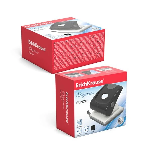 TALADRO ELEGANCE HASTA 30 HOJAS COLOR NEGRO ERICH KRAUSE 5402 4 TALADRO ELEGANCE HASTA 30 HOJAS COLOR NEGRO ERICH KRAUSE 5402 - Imagen 4