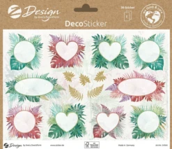 SOBRE CON 2 HOJAS 76X120MM Y 30 PEGATINAS FONDO JARDIN AVERY 54564