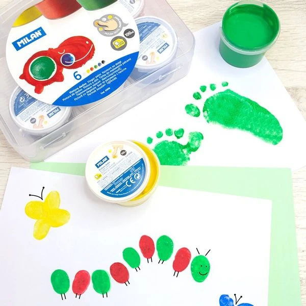 CAJA 6 TARROS 100ML DE PINTURA DEDOS COLORES SURTIDOS MILAN 6 CAJA 6 TARROS 100ML DE PINTURA DEDOS COLORES SURTIDOS MILAN - Imagen 6