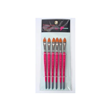 SET 6 PINCELES NO.12 PELO SINT MANGO CORTO L. GATO WONDER ART BY PRYSE 6102012 2 SET 6 PINCELES NO.12 PELO SINT MANGO CORTO L. GATO WONDER ART BY PRYSE 6102012 - Imagen 2