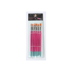 SET 6 PINCELES NO.6 PELO SINT MANGO CORTO PLANO WONDER ART BY PRYSE 6110006