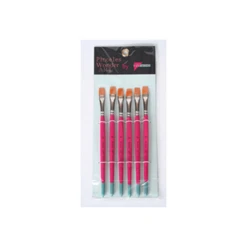 SET 6 PINCELES NO.10 PELO SINT MANGO CORTO PLANO WONDER ART BY PRYSE 6110010