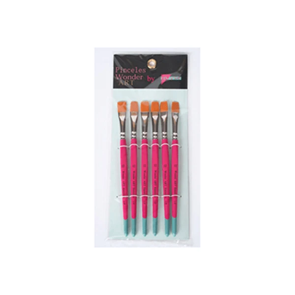 SET 6 PINCELES NO.12 PELO SINT MANGO CORTO PLANO WONDER ART BY PRYSE 6110012 1 SET 6 PINCELES NO.12 PELO SINT MANGO CORTO PLANO WONDER ART BY PRYSE 6110012