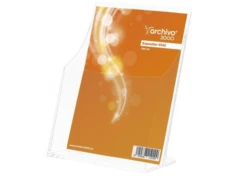 PORTAFOLLETOS SOBREMESA ANTIMICROBIANO STERITOUCH PPREMIUMP ESPESOR 3 MM DIN A5 VERTICAL 95X160X210 MM ARCHIVO 2000 6142AM CS TP