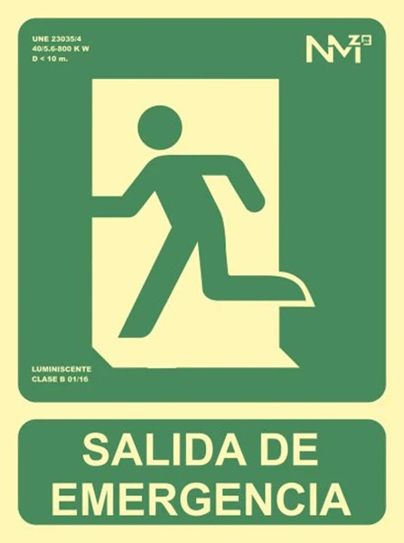 SENAL PSALIDA DE EMERGENCIAP 224X300 PVC VERDE ARCHIVO 2000 6170-02H VE 1 SENAL PSALIDA DE EMERGENCIAP 224X300 PVC VERDE ARCHIVO 2000 6170-02H VE