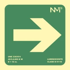 SENAL PFLECHA DERECHAP 224X224 PVC VERDE ARCHIVO 2000 6170-10HD VE