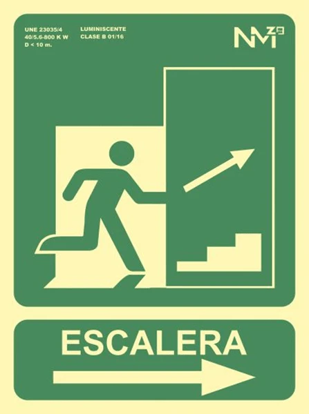 SENAL PSALIDA EMERGENCIA ESCALERA SUBE DERECHAP 224X300 PVC VERDE ARCHIVO 2000 6170-14H VE 1 SENAL PSALIDA EMERGENCIA ESCALERA SUBE DERECHAP 224X300 PVC VERDE ARCHIVO 2000 6170-14H VE
