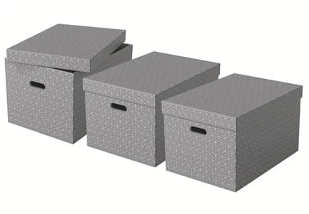 PACK 3 CAJAS GRISES 510X355X305MM ESSELTE 628287 4 PACK 3 CAJAS GRISES 510X355X305MM ESSELTE 628287 - Imagen 4