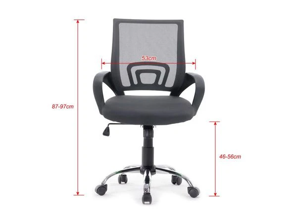 SILLA DE OFICINA EQUIP DE MALLA COLOR GRIS OSCURO RECUBRIMIENTO PU DE ALTA CALIDAD DISEO ERGONOM 6 SILLA DE OFICINA EQUIP DE MALLA COLOR GRIS OSCURO RECUBRIMIENTO PU DE ALTA CALIDAD DISEO ERGONOM - Imagen 6