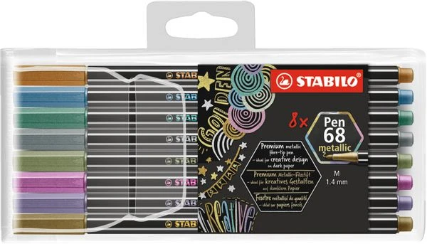 ESTUCHE 8 UNIDADES ROTULADOR PEN 68 COLORES METALLIC PUNTA 1.4 MM STABILO 6808 8-11 2 ESTUCHE 8 UNIDADES ROTULADOR PEN 68 COLORES METALLIC PUNTA 1.4 MM STABILO 6808 8-11 - Imagen 2