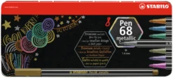 ESTUCHE METAL 6 UNIDADES PEN 68 METALLIC COLORES SURTIDOS STABILO 6808 8-31