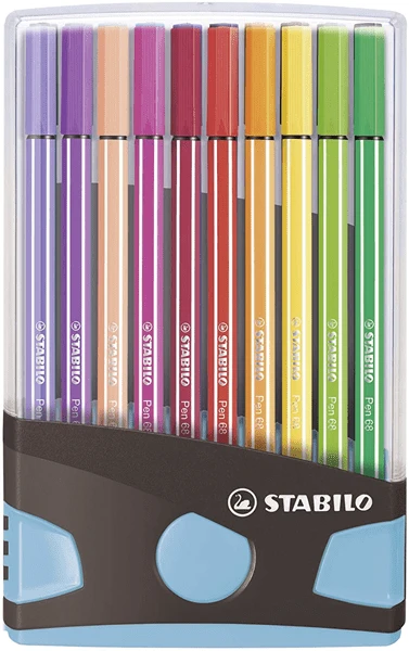 CAJA 20 ROTULADORES PEN 68 COLORPARADE PUNTA 1 MM ANTRACITA AZUL STABILO 6820-04-04 1 CAJA 20 ROTULADORES PEN 68 COLORPARADE PUNTA 1 MM ANTRACITA AZUL STABILO 6820-04-04