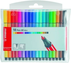 BLISTER ROTULADOR PUNTA FIBRA MEDIA 1MM. PEN 68 DE 20 UNIDADES COLOR PARADE STABILO 6820-04