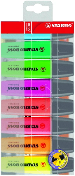 ESTUCHE 8 MARCADORES FLUORESCENTES BOSS TRAZO 2 5MM. SURTIDOS STABILO 70 8 1 ESTUCHE 8 MARCADORES FLUORESCENTES BOSS TRAZO 2 5MM. SURTIDOS STABILO 70 8