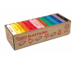CAJA EXPOSITORA 15 PASTILLAS PLASTILINA 350 G COLORES SURTIDOS JOVI 72S