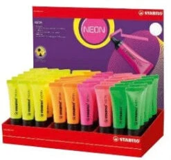 EXPOSITOR MARCADORES FLUORESCENTES NEON 45 UNIDADES TRAZO 2 5MM. STABILO 72 45-1 -tienda EPSON 72 45 1 pic 3