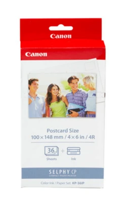 TARJETA POSTAL CANON KP-36IP 36 HOJAS PARA SELPHY CP1300
