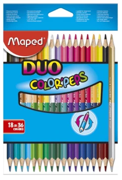ESTUCHE 18 LAPICES DE COLORES COLORPPEPS DUO. BICOLOR MAPED 829601FC