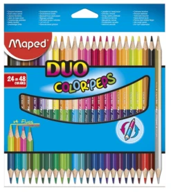 ESTUCHE 24 LAPICES DE COLORES COLORPPEPS DUO. BICOLOR MAPED 829602FC