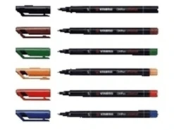 ESTUCHE 6 MARCADORES PERMANENTE P.SUPERFINA SURTIDO OHPEN UNIVERSAL 0.4MM. STABILO 841 6